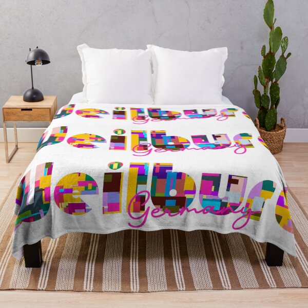 Item preview, Weilburg, Germany, Vibrant Abstract City Typography Art designed and sold by Wanderful-roads.