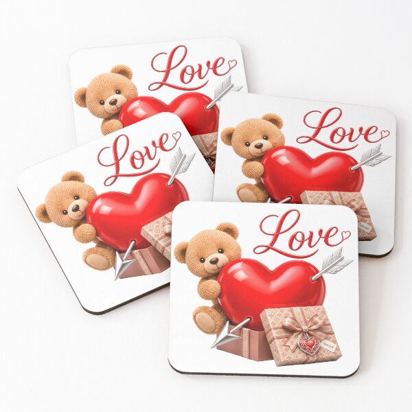 Item preview, Cute Valentine Teddy Bear With Heart designed and sold by VibeHubStudio.
