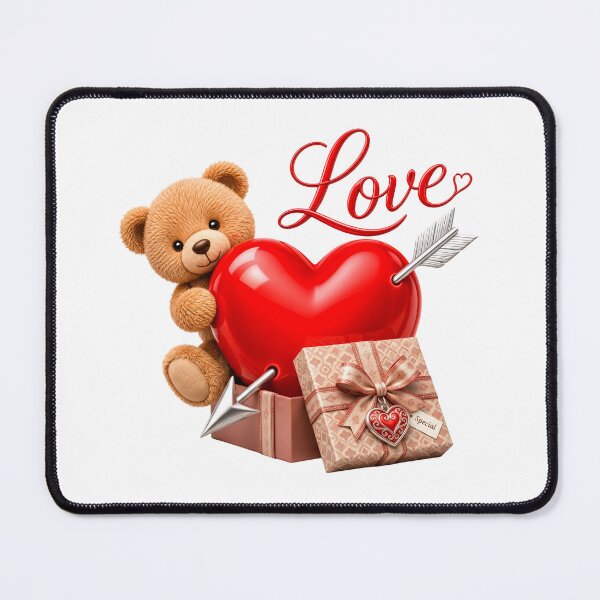Item preview, Cute Valentine Teddy Bear With Heart designed and sold by VibeHubStudio.