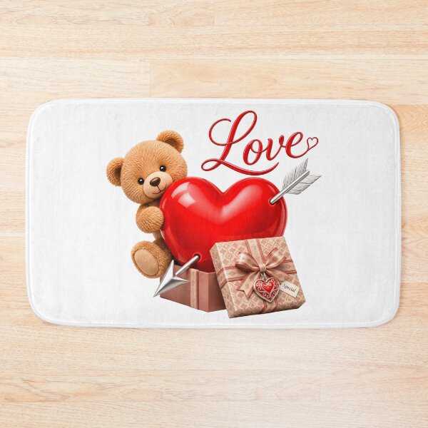 Item preview, Cute Valentine Teddy Bear With Heart designed and sold by VibeHubStudio.