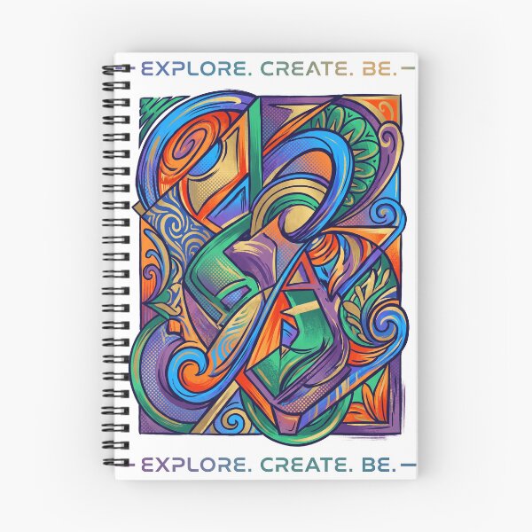 Item preview, Explore Create Be - Vibrant Abstract Line Art designed and sold by SubhAksara.