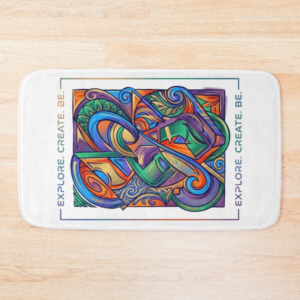 Item preview, Explore Create Be - Vibrant Abstract Line Art designed and sold by SubhAksara.