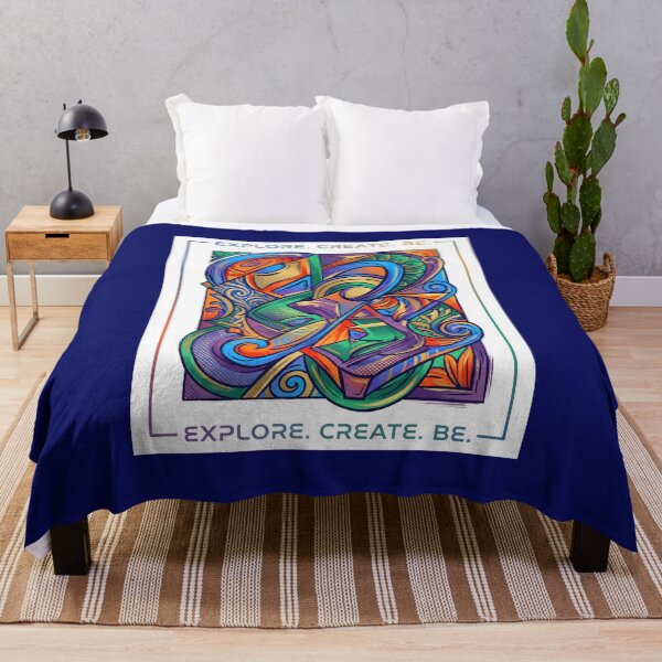 Item preview, Explore Create Be - Vibrant Abstract Line Art designed and sold by SubhAksara.