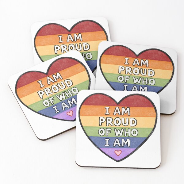 Item preview, I Am Proud Of Who I Am Vintage Rainbow Heart Pride designed and sold by thesalynn.