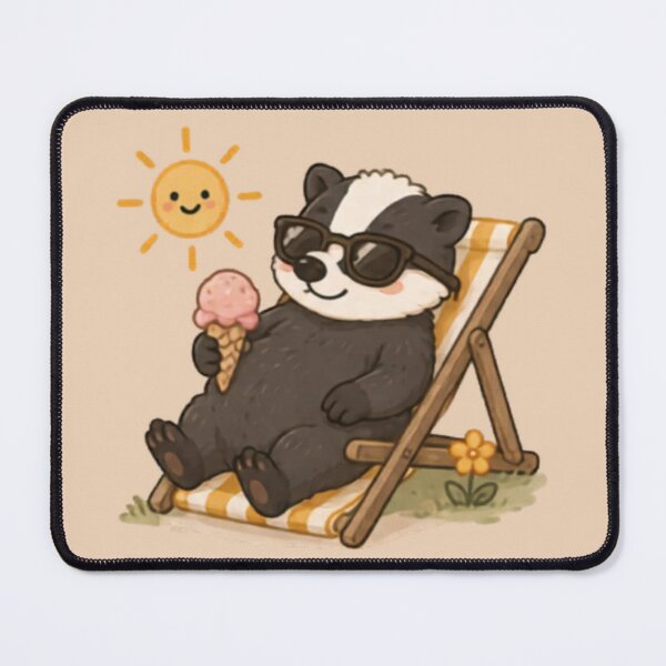 Item preview, Cute Summertime Badger designed and sold by MellowMunchkins.