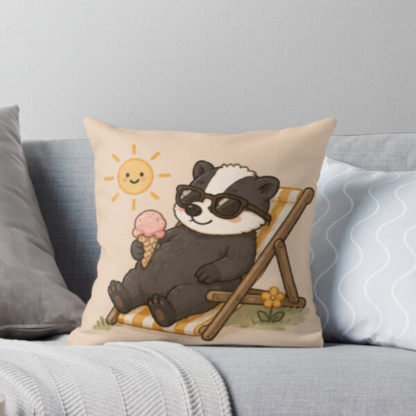 Item preview, Cute Summertime Badger designed and sold by MellowMunchkins.