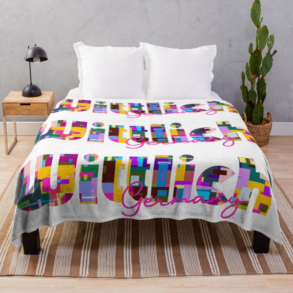 Item preview, Wittlich, Germany, Vibrant Abstract City Typography Art designed and sold by Wanderful-roads.