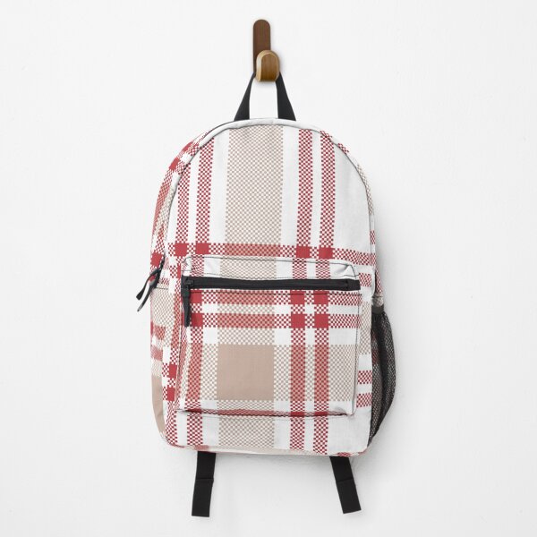 Item preview, Red and Beige Plaid Seamless Pattern on White Background designed and sold by PowerAntShop.