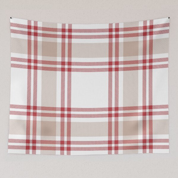 Item preview, Red and Beige Plaid Seamless Pattern on White Background designed and sold by PowerAntShop.