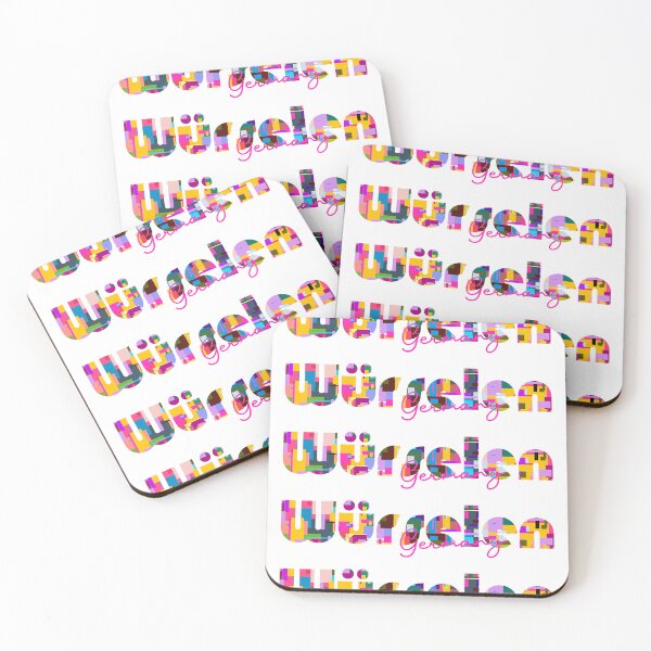 Item preview, Würselen, Germany, Vibrant Abstract City Typography Art designed and sold by Wanderful-roads.