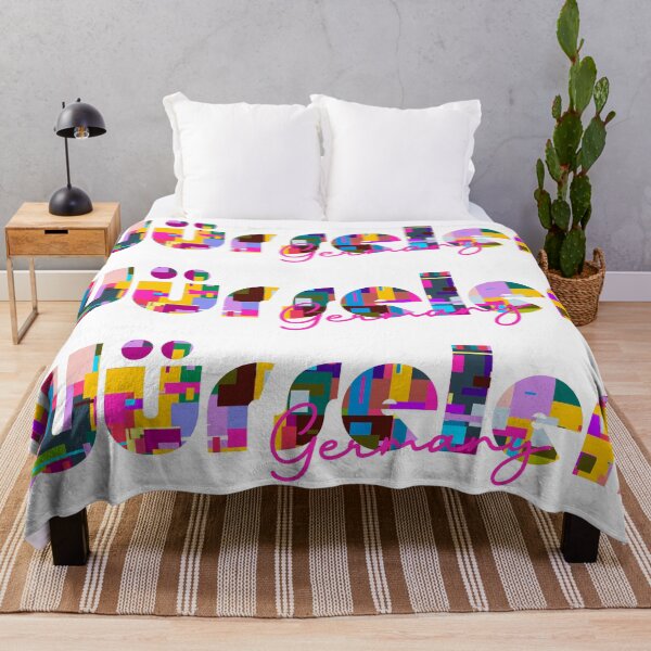 Item preview, Würselen, Germany, Vibrant Abstract City Typography Art designed and sold by Wanderful-roads.
