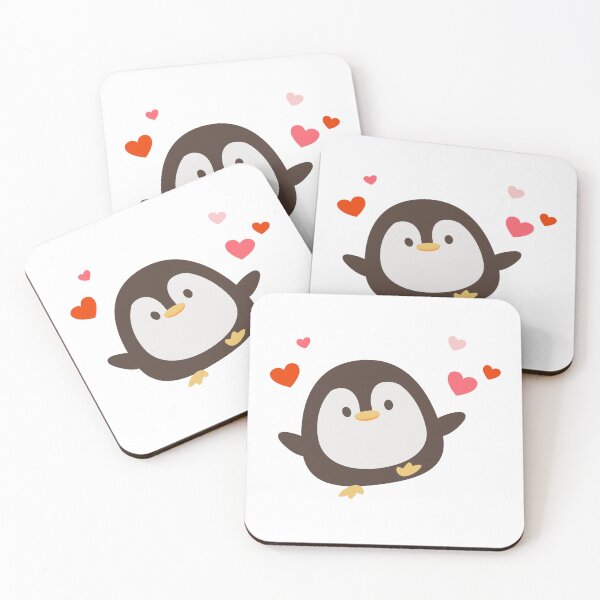 Item preview, Cute Penguin Waving With Floating Hearts designed and sold by IN Tales.