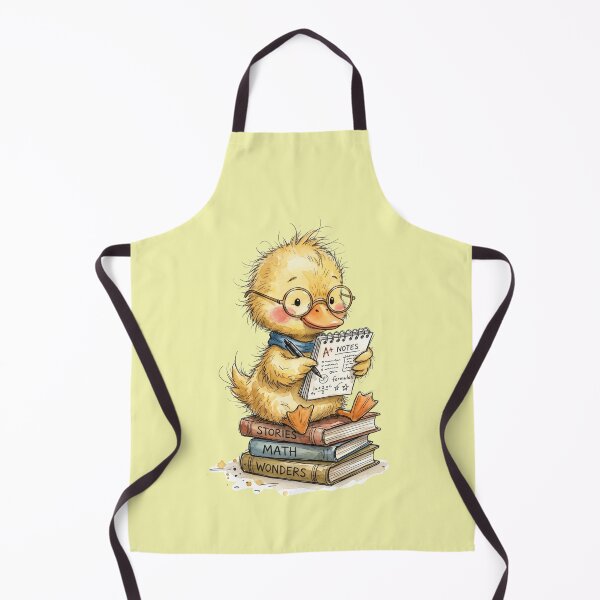 Item preview, Cute Watercolor Duckling with Glasses and Math Notes designed and sold by BreezifyDesignStudio.