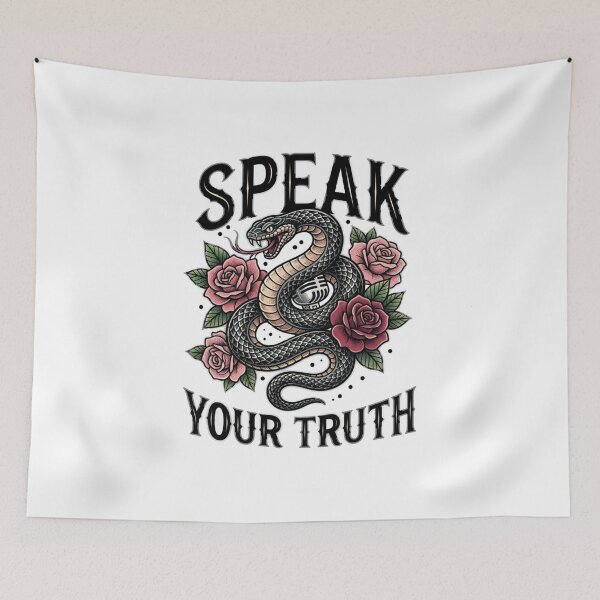 Item preview, Snake with Roses Speak Your Truth designed and sold by Ahmedsyde.