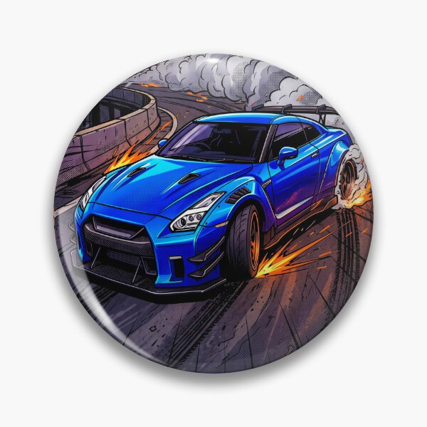Item preview, Pop Art Japanese Sports Car Drifting Graphic For Petrolheads designed and sold by RevUpDesign.