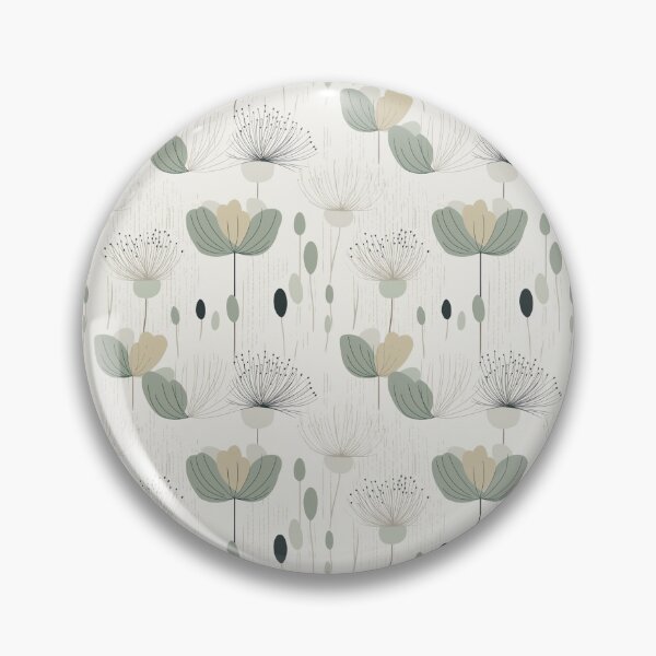 Item preview, Silver Retro Flower Motif designed and sold by PetalandPixal.