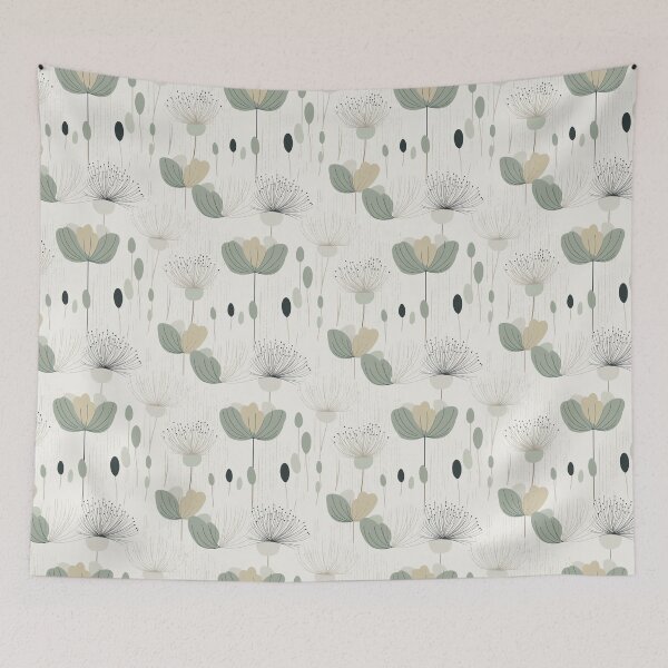 Item preview, Silver Retro Flower Motif designed and sold by PetalandPixal.