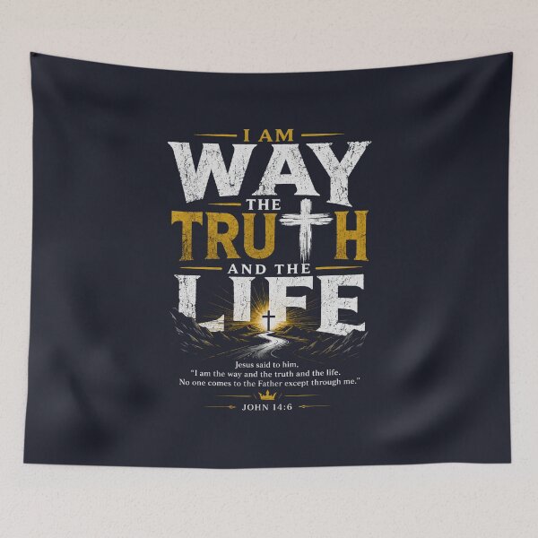 Item preview, I Am The Way The Truth And The Life Christian quotes design  designed and sold by Jesusloverbrand.