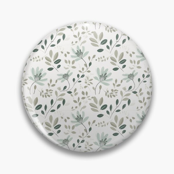Item preview, Modern Silver Green Boho Floral designed and sold by PetalandPixal.