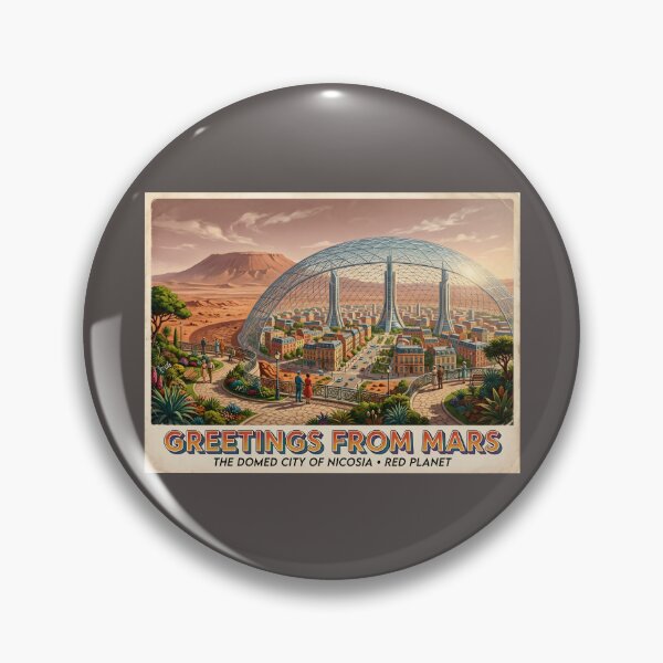 Item preview, Greetings From Mars Domed City Nicosia Postcard designed and sold by SplashTastic.