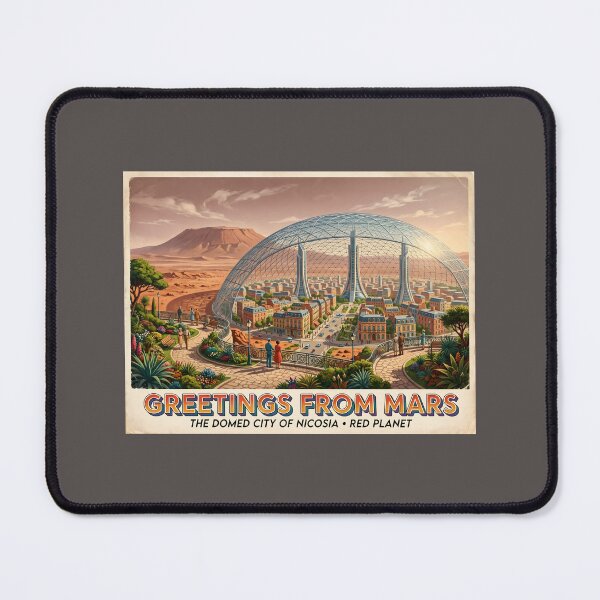 Item preview, Greetings From Mars Domed City Nicosia Postcard designed and sold by SplashTastic.