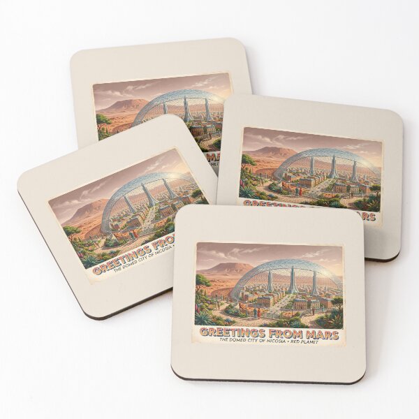 Item preview, Greetings From Mars Domed City Nicosia Postcard designed and sold by SplashTastic.
