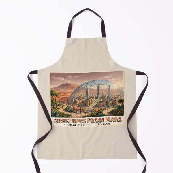 Item preview, Greetings From Mars Domed City Nicosia Postcard designed and sold by SplashTastic.
