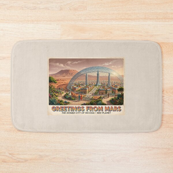 Item preview, Greetings From Mars Domed City Nicosia Postcard designed and sold by SplashTastic.