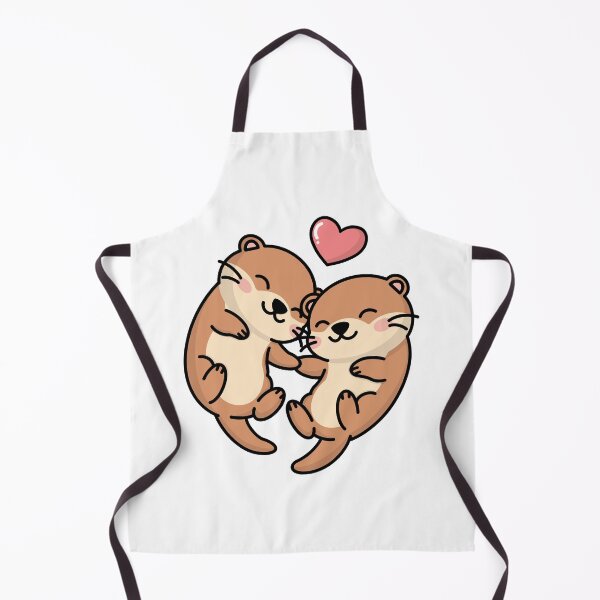 Item preview, Two Otters Holding Hands With Heart designed and sold by IN Tales.