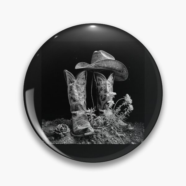 Item preview, Vintage Cowboy Boots and Hat Western Art designed and sold by inkoutninja.