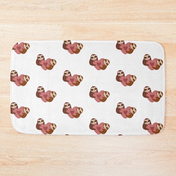 Item preview, Two Sloths Hugging Big Pink Heart designed and sold by IN Tales.