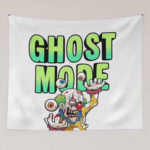 Item preview, Ghost Mode Creepy Zombie Clown T-Shirt designed and sold by GraphixByHub.
