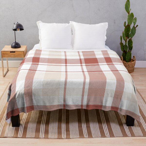 Item preview, Vintage Red Plaid Seamless Pattern with Soft Neutral Checks designed and sold by PowerAntShop.