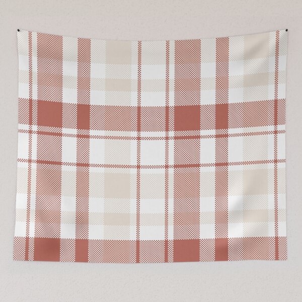 Item preview, Vintage Red Plaid Seamless Pattern with Soft Neutral Checks designed and sold by PowerAntShop.