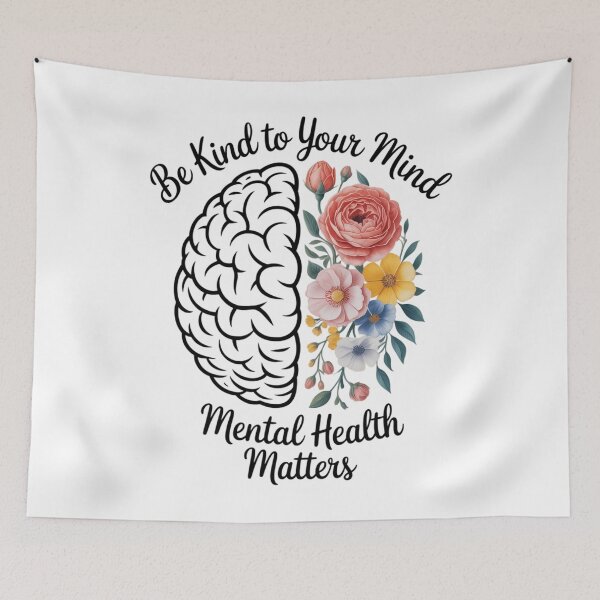 Item preview, Be Kind To Your Mind Women Mental Health Awareness designed and sold by sailorjessiArt.