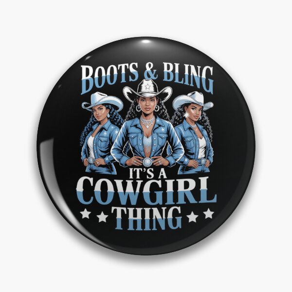 Item preview, Boots & Bling its a Cowgirl Thing Black Cowgirl Melanin designed and sold by sailorjessiArt.