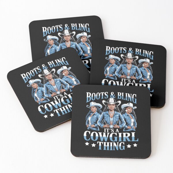 Item preview, Boots & Bling its a Cowgirl Thing Black Cowgirl Melanin designed and sold by sailorjessiArt.