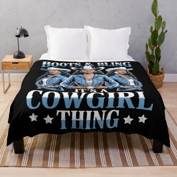 Item preview, Boots & Bling its a Cowgirl Thing Black Cowgirl Melanin designed and sold by sailorjessiArt.