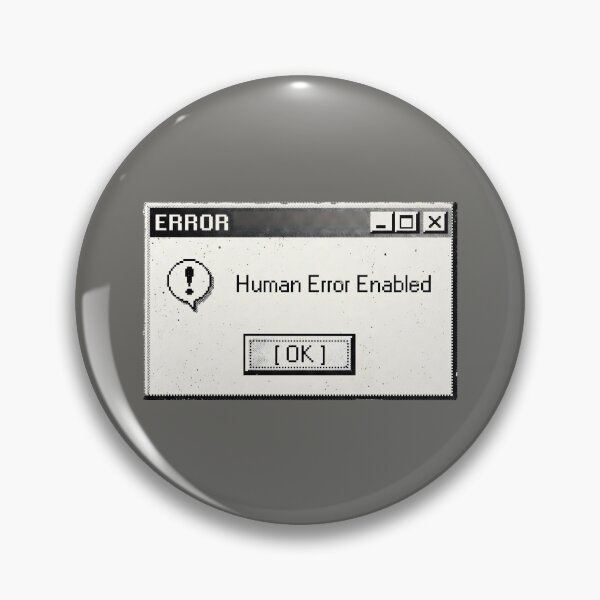 Item preview, Human Error Enabled Retro PC Warning Box designed and sold by SplashTastic.