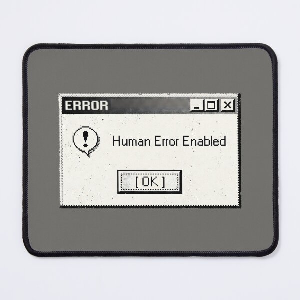 Item preview, Human Error Enabled Retro PC Warning Box designed and sold by SplashTastic.