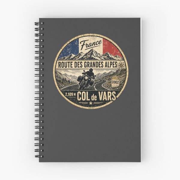 Item preview, Col de Vars Route des Grandes Alpes Motorcycle TShirt & Sticker 04 designed and sold by OuterShellUK.