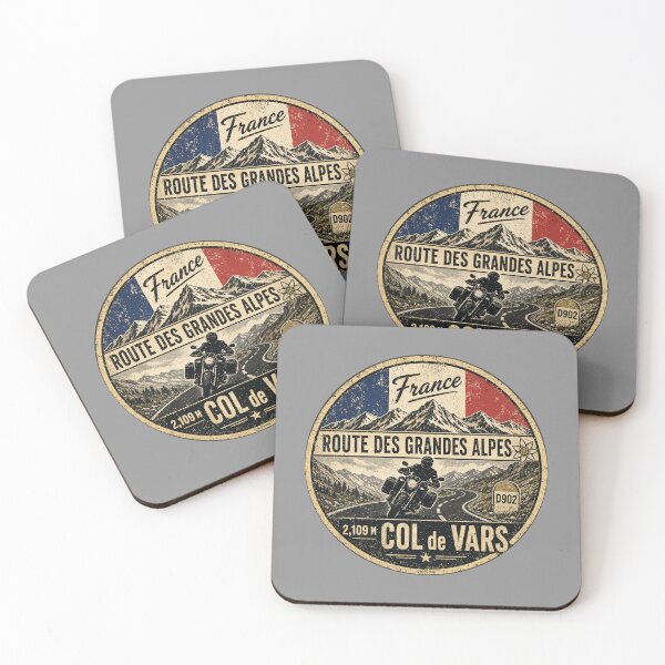 Item preview, Col de Vars Route des Grandes Alpes Motorcycle TShirt & Sticker 04 designed and sold by OuterShellUK.
