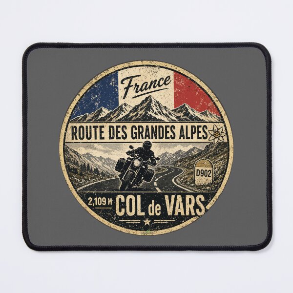 Item preview, Col de Vars Route des Grandes Alpes Motorcycle TShirt & Sticker 04 designed and sold by OuterShellUK.