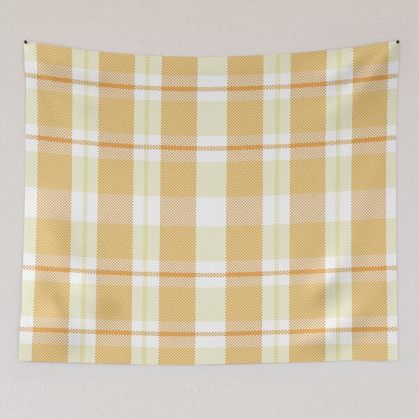 Item preview, Seamless Plaid Tartan Pattern in Bright Yellow and White Tones designed and sold by PowerAntShop.
