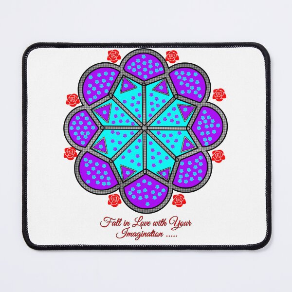 Item preview, Fall in Love with Your Imagination | Floral Geometric Mandala Art designed and sold by Meiguilin.