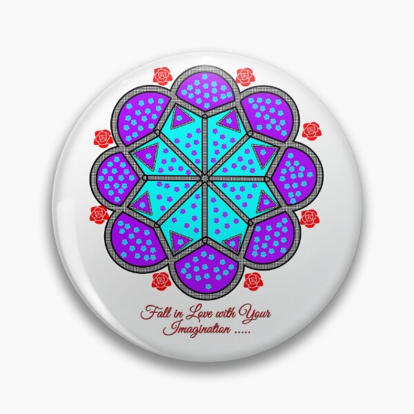 Item preview, Fall in Love with Your Imagination | Floral Geometric Mandala Art designed and sold by Meiguilin.