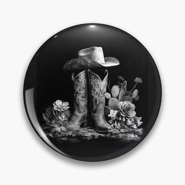 Item preview, Western Cowboy Boots and Desert Flowers Art designed and sold by inkoutninja.