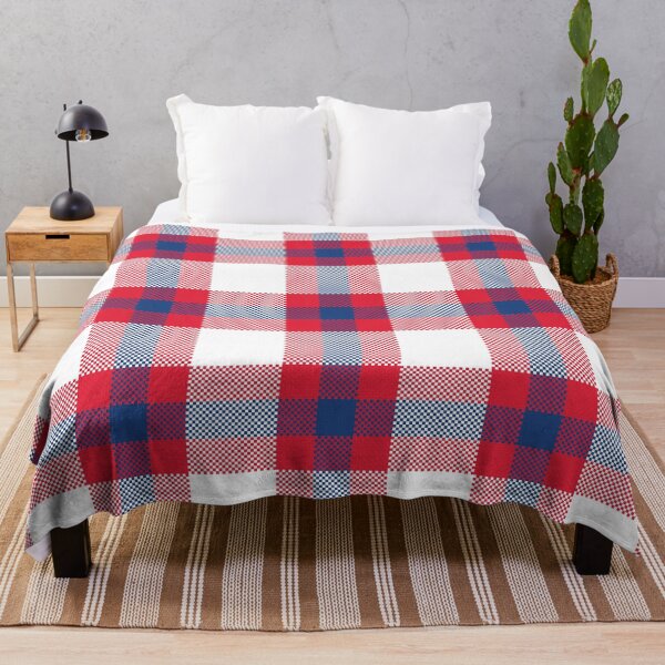 Item preview, Seamless Plaid Tartan Pattern in Classic Red and Blue Tones designed and sold by PowerAntShop.