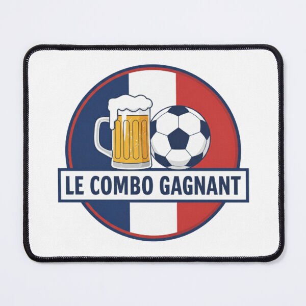 Item preview, The Winning Combo: Beer and Football - French Version designed and sold by digital.stickerperso.com.
