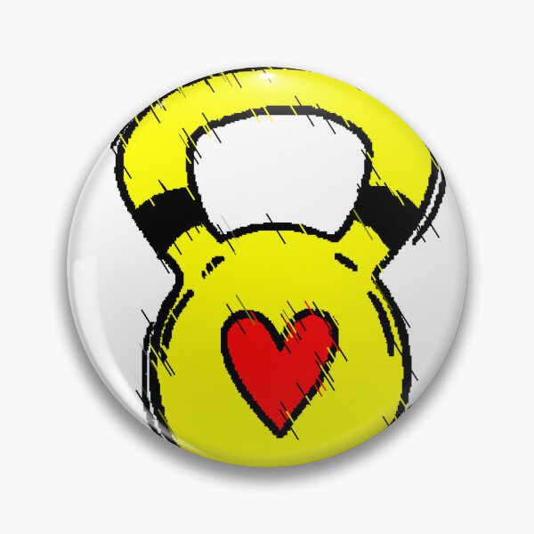 Item preview, Kettlebell Heart Gym Kettlebell Love Fitness Glitch designed and sold by AstronautMerch.